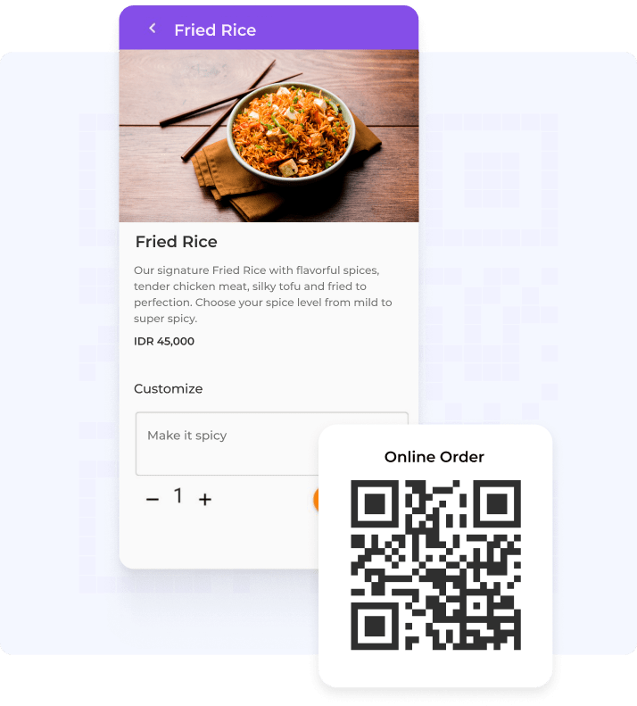 QR ordering system